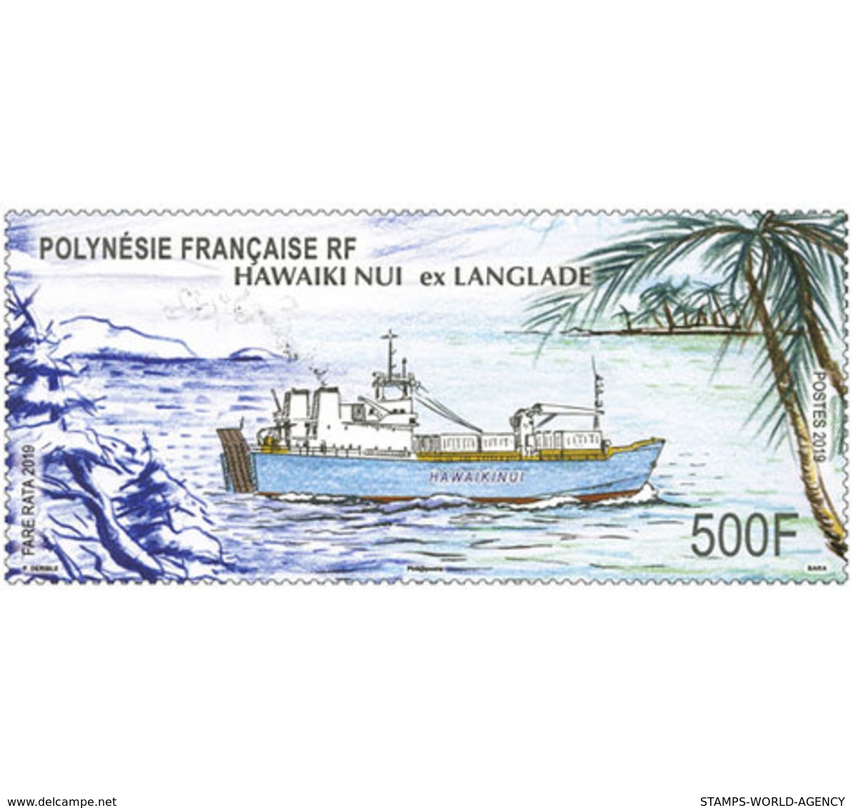 2019-11- FRENCH POLYNESIA  Stamps Face Value Price BATEAU HAWAIKUNUI    1V      MNH** - Neufs