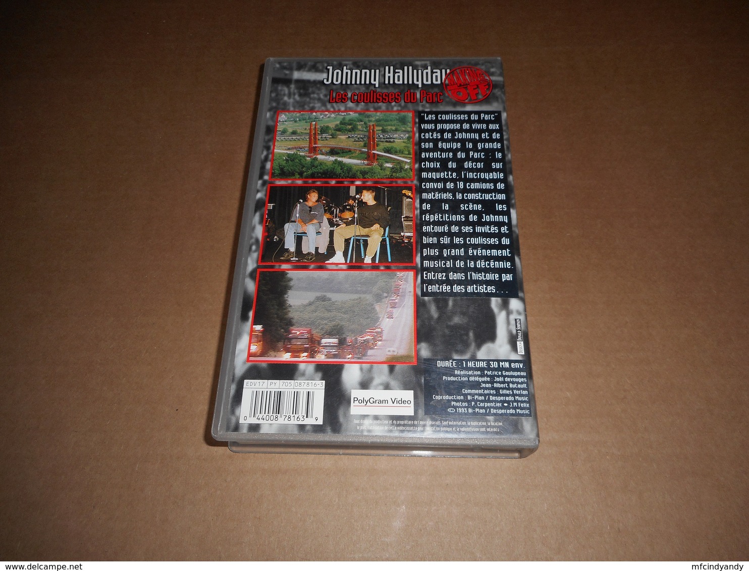 Cassette VHS - Johnny Hallyday - Les Coulisses Du Parc Des Princes 1993 - Konzerte & Musik