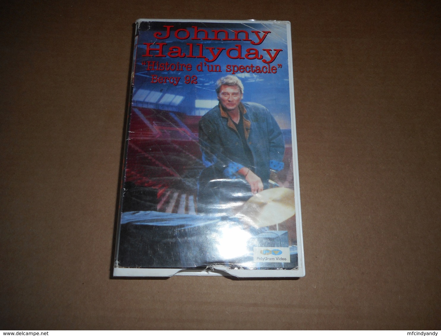 Cassette VHS - Johnny Hallyday - Histoire D'un Spectacle Bercy 92 - Concert Et Musique