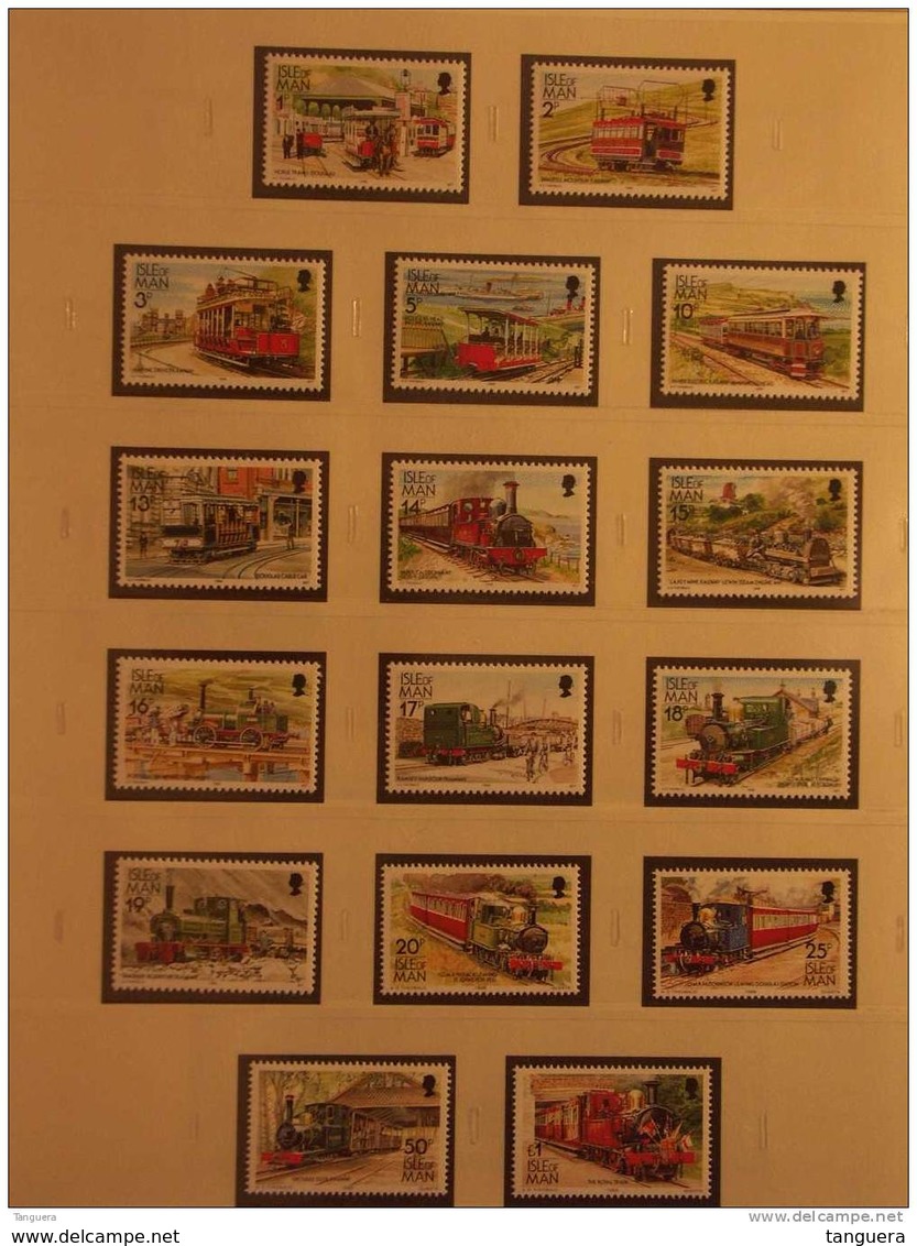 Groot Brittanië Grande-Bretagne Great Britain Man 1988 Trains Tramways Trein Tram Yv 351-362 + 381-384 MNH ** - Man (Ile De)