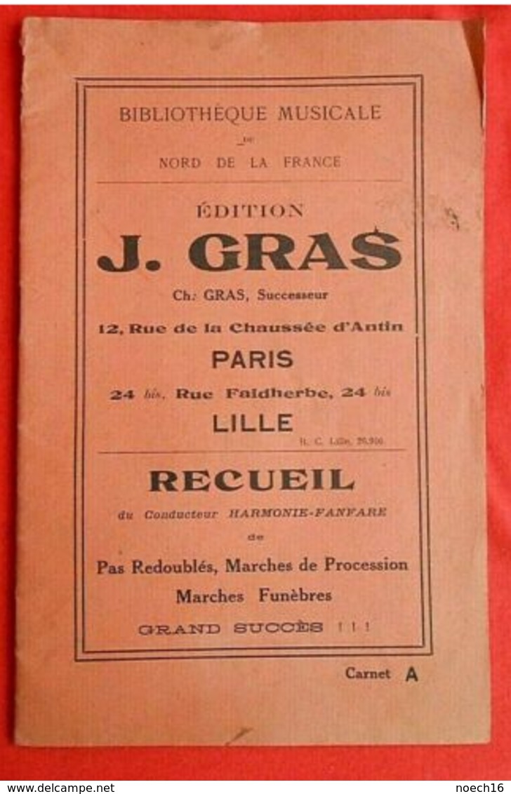 Recueil 18 Partitions Années 1920 - Fanfares Nord De La-France - Other & Unclassified