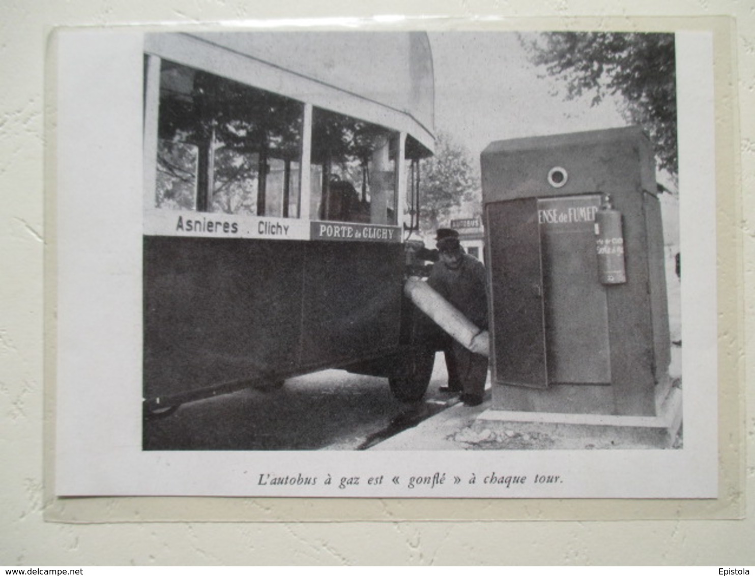 Autobus RATP Station à Gazogène  - Ligne ASNIERES  CLICHY  - Coupure De Presse De 1933 - Camions