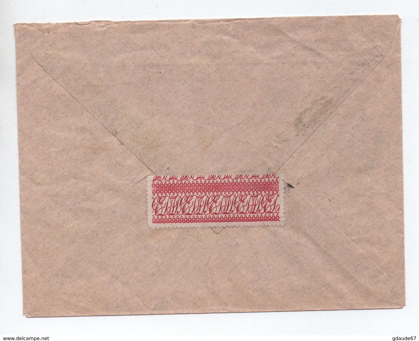 1947 - ENVELOPPE "GOUVERNEMENT GENERAL DE L'AEF" Avec TàD De BRAZZAVILLE (CONGO) - SEUL SUR LETTRE - Lettres & Documents