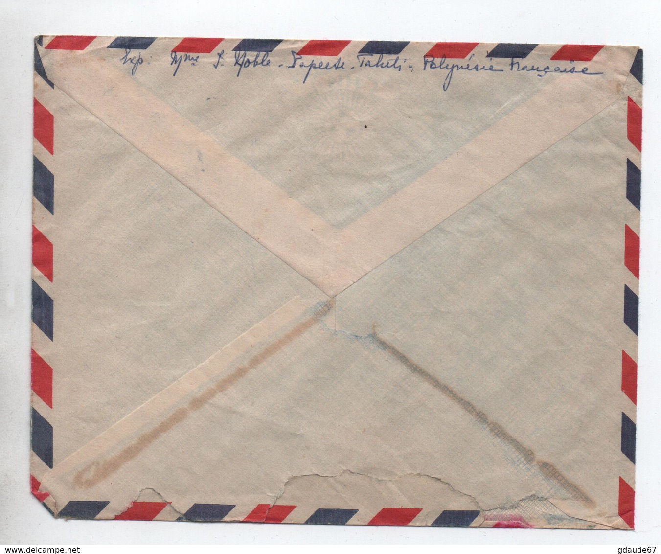 1962 - ENVELOPPE PAR AVION De PAPEETE (TAHITI / POLYNESIE FRANCAISE) - SEUL SUR LETTRE - Covers & Documents