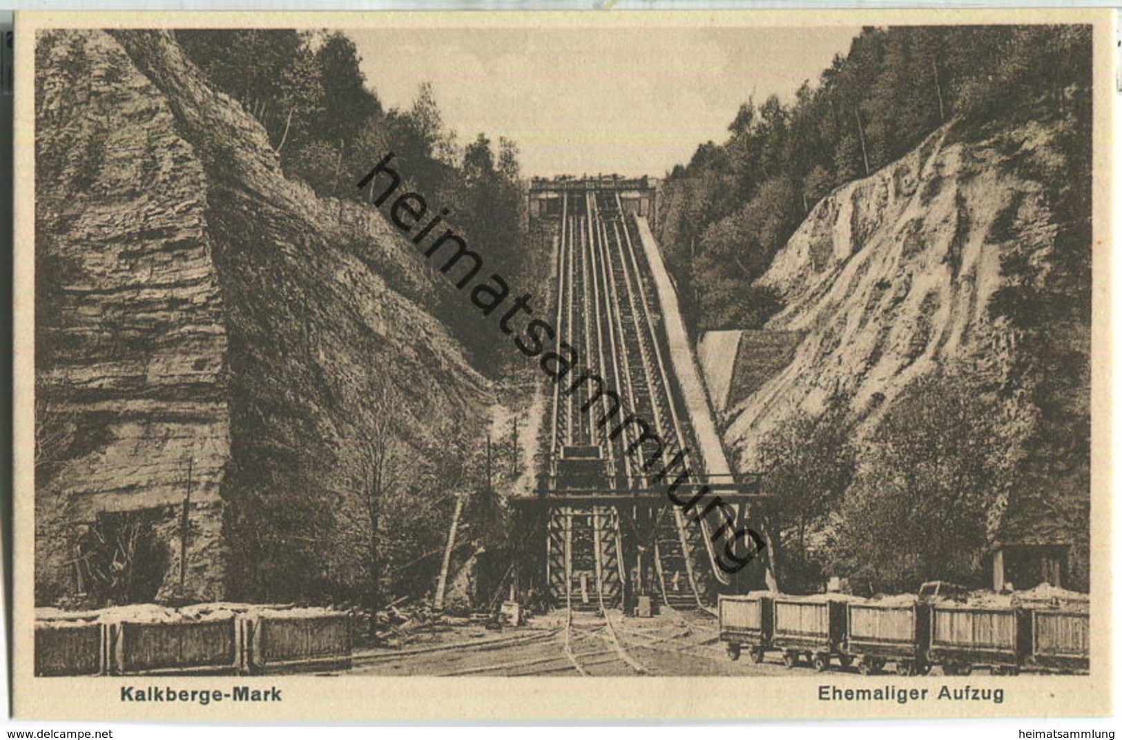 Kalkberge - Ehemaliger Aufzug - Verlag W. Meyerheim Berlin 1928 - Rüdersdorf