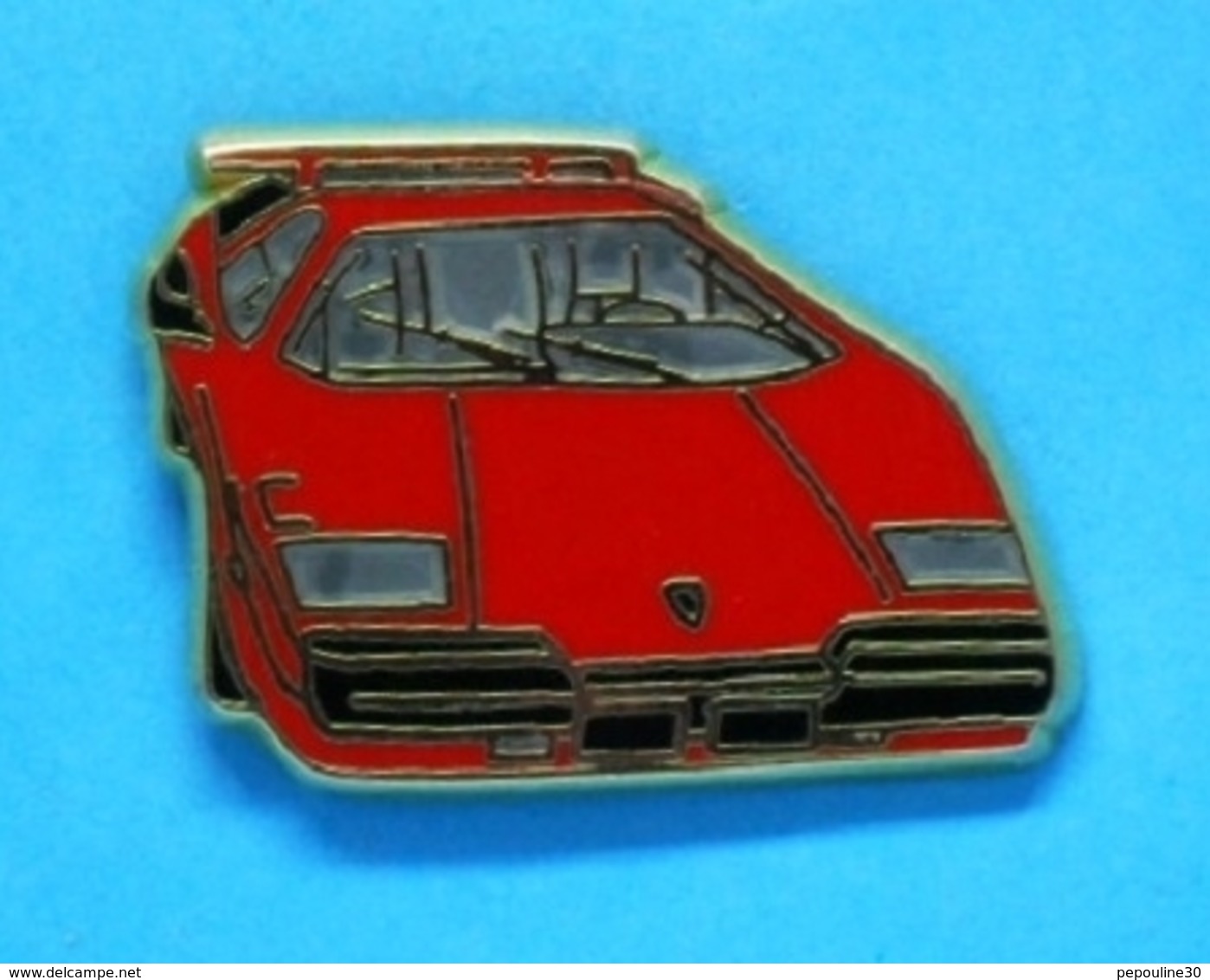 1 PIN'S //  ** SUPERBE / LAMBORGHINI COUNTACH / 1971 ** . (Ballard Collection Doré à L'OR Fin) - Ferrari