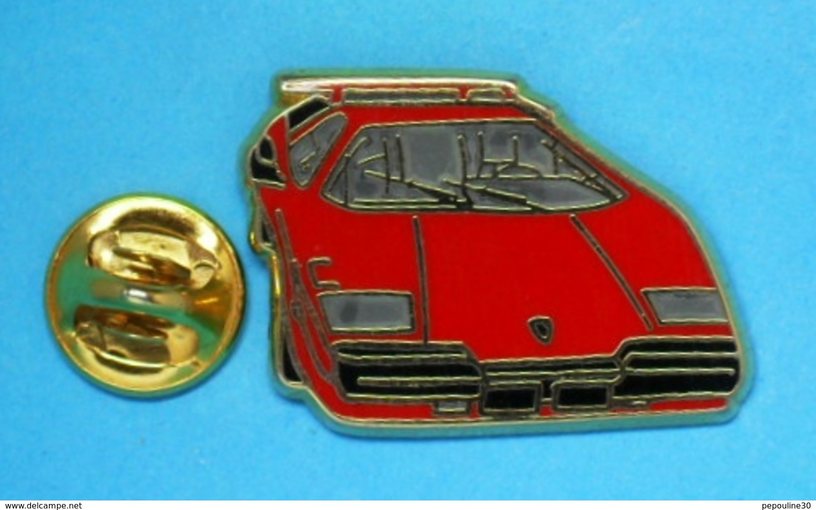 1 PIN'S //  ** SUPERBE / LAMBORGHINI COUNTACH / 1971 ** . (Ballard Collection Doré à L'OR Fin) - Ferrari