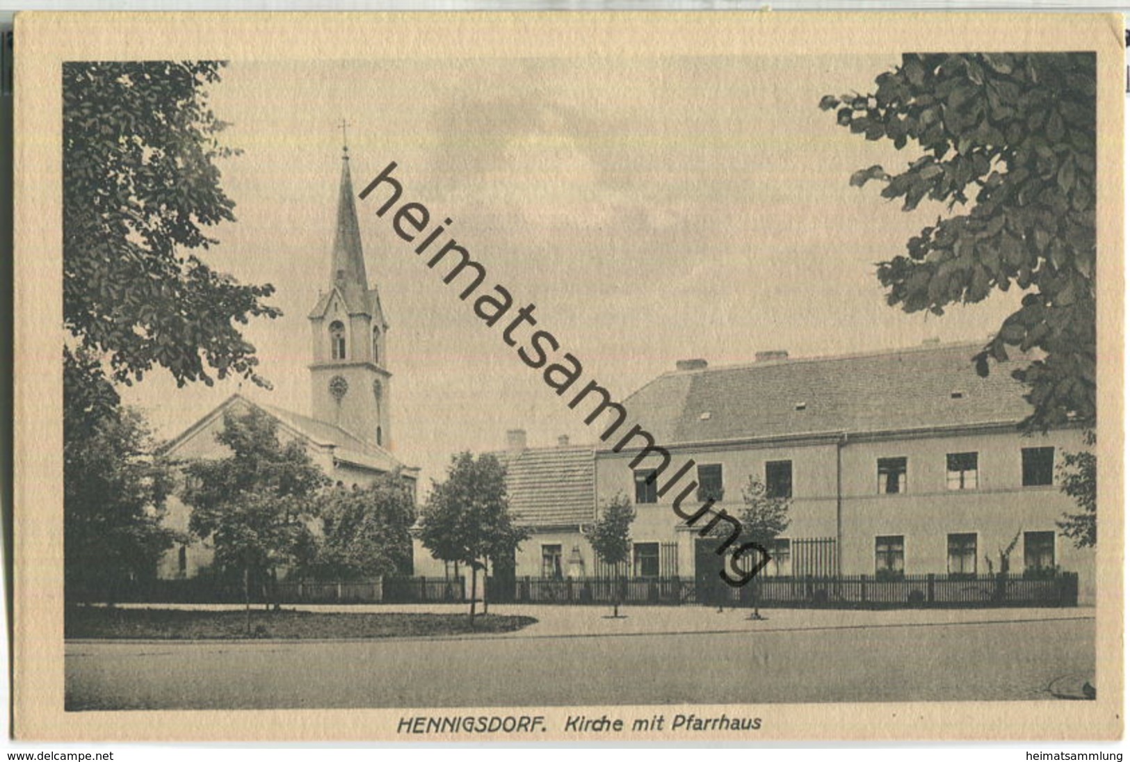 Hennigsdorf - Kirche Mit Pfarrhaus - Verlag J. Goldiner Berlin Ca. 1930 - Henningsdorf