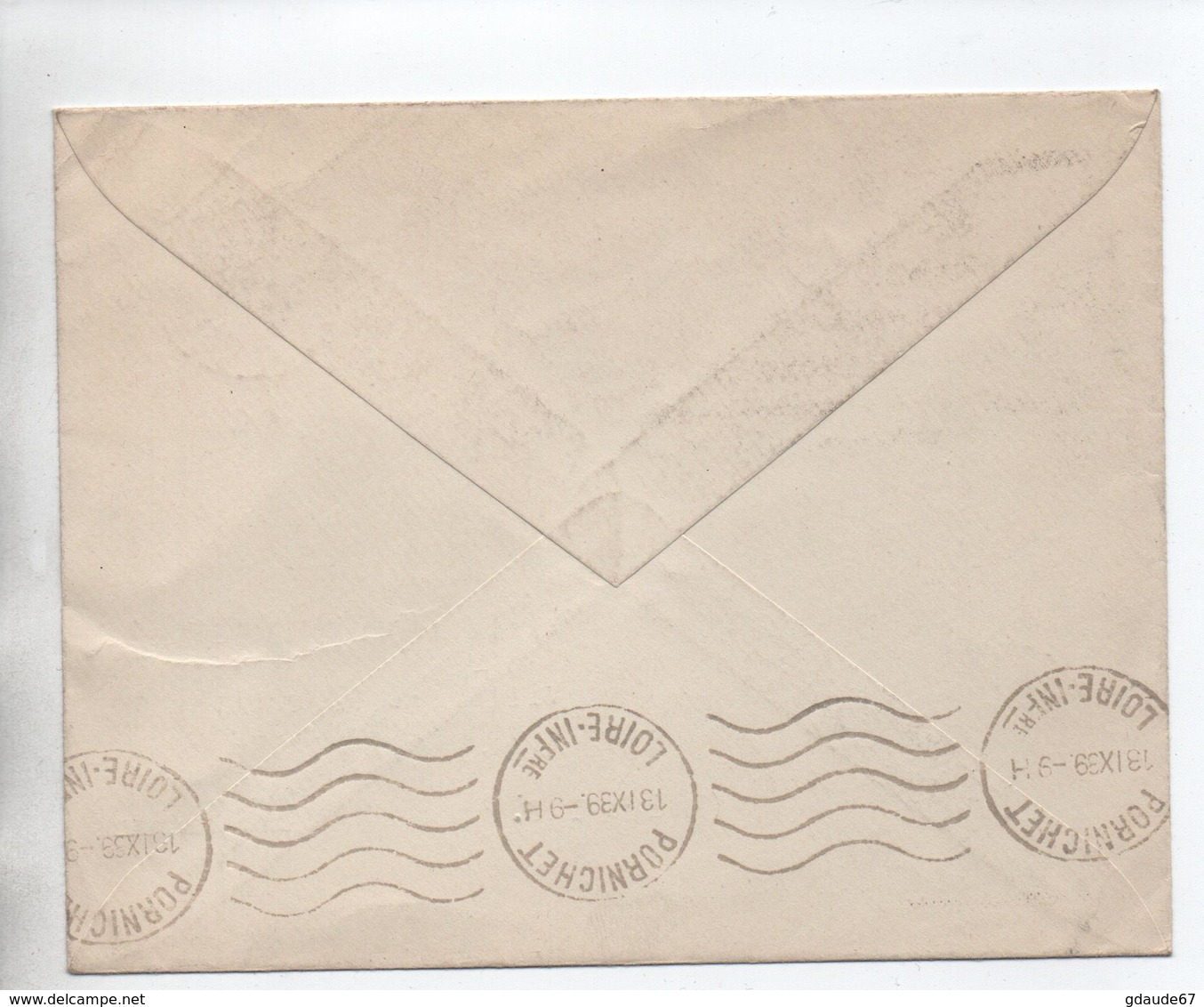 1939 - ENVELOPPE De CONAKRY (GUINEE FRANCAISE / AOF) Pour PORNICHET (LOIRE ATLANTIQUE) - Covers & Documents
