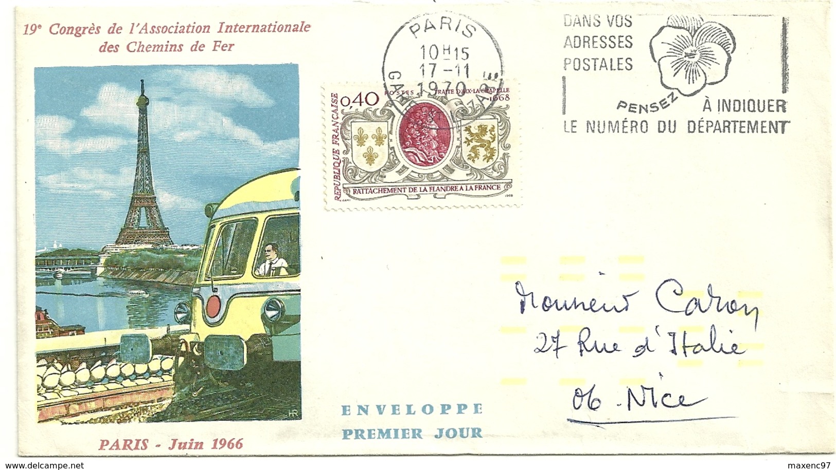 Lettre De 1970 Avec Marque D'indexation Jaune - Storia Postale