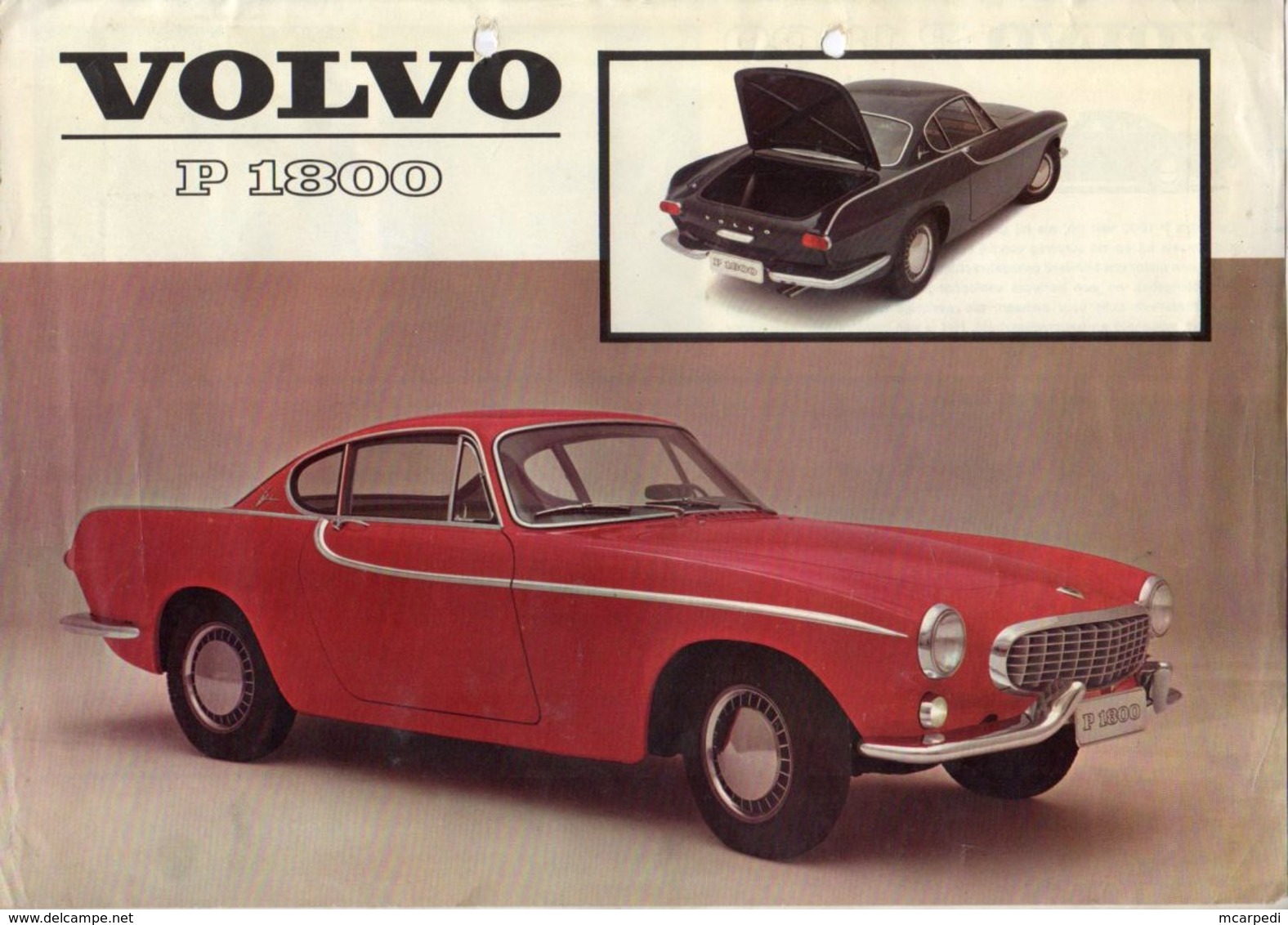 < Automobile Auto Voiture Car >> Publicité Folder Feuille 2p. Volvo P1800, Hollande 11/1962 - Collections