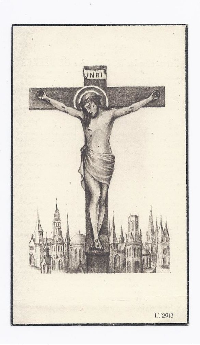 DOODSPRENTJE EERW. MOEDER G. DE DEKKER PRIORIN IN ENGELENDALE JUBILARIS ° LEUVEN 1878 + BRUGGE 1954 - Images Religieuses