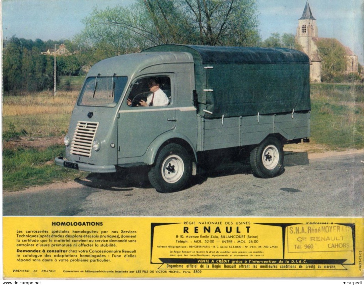 < Automobile Auto Voiture Car >> Publicité Folder Brochure 24p. Renault Camionnettes 1000 & 1400kg France 5809 - Collections