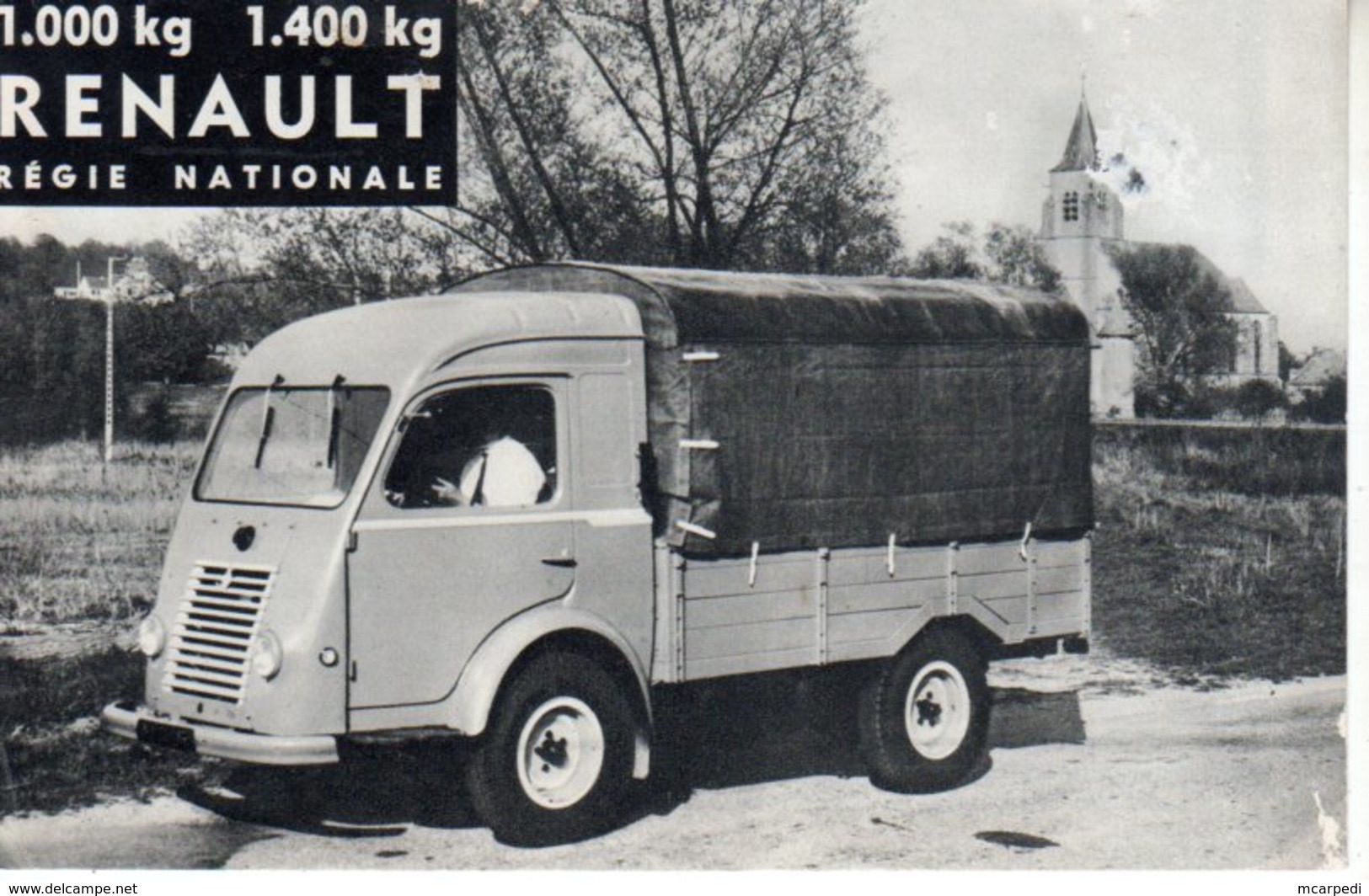 < Automobile Auto Voiture Car >> Publicité Folder Dépliant 13x20cm. Renault Camionnettes 1000 & 1400kg, France - Collections