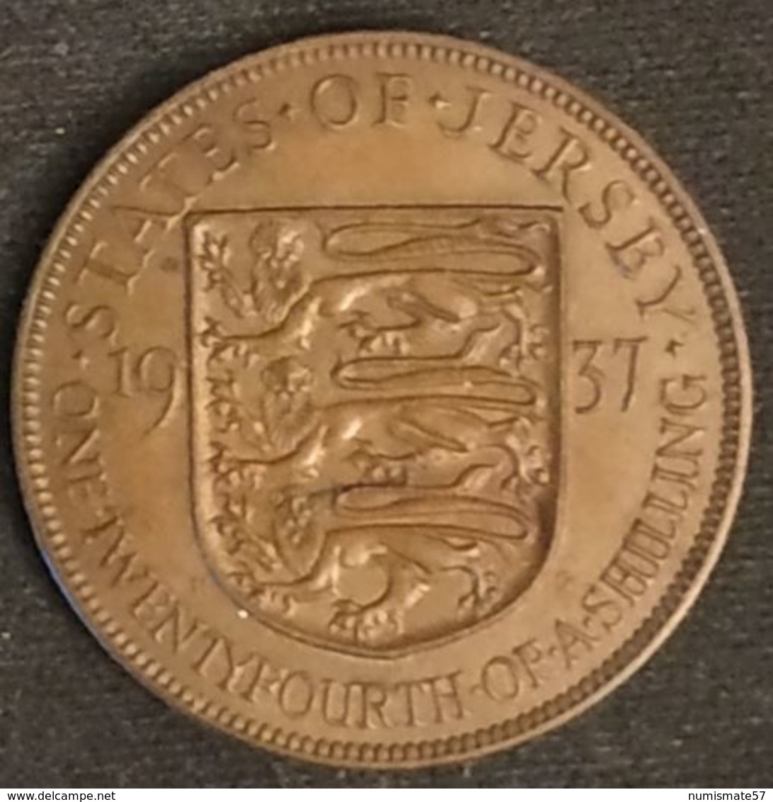 JERSEY - 1/24 SHILLING 1937 - George VI - KM 17 - ONE·TWENTYFOURTH·OF·A·SHILLING - Jersey