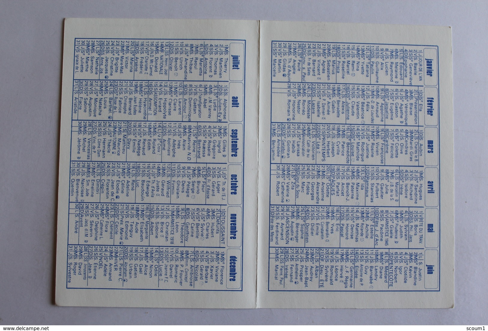 Petit Calendrier 1987 Offert Par  S R C C - Petit Format : 1981-90