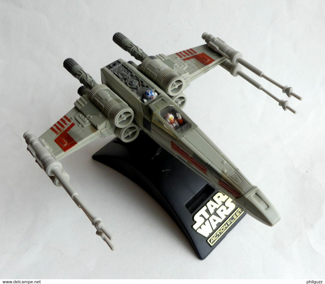 FIGURINE VAISSEAU MICRO MACHINE MICROMACHINES STAR WARS ACTION FLEET Vaisseau X-WING FIGHTER RED 5 1-75è 1995 - Andere & Zonder Classificatie