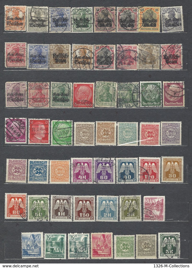 54 TIMBRES ALLEMAGNE DEUTSCHES REICH PLEBISCIT SLESVIG - Autres & Non Classés