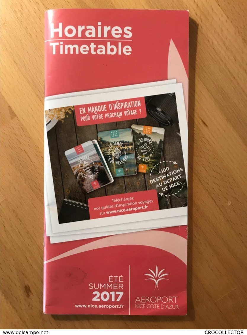 AEROPORT NICE COTE D'AZUR Horaires Timetable ETE SUMMER 2017 - Timetables