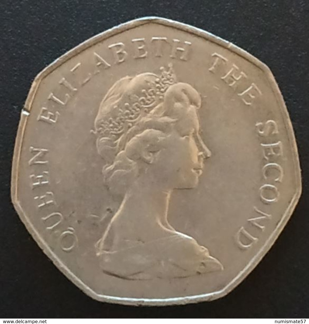 RARE - FALKLAND ISLANDS - 50 PENCE 1983 - Elizabeth II - 2eme Effigie - Type Large - KM 14.1 ( Îles Malouines ) - Falkland Islands