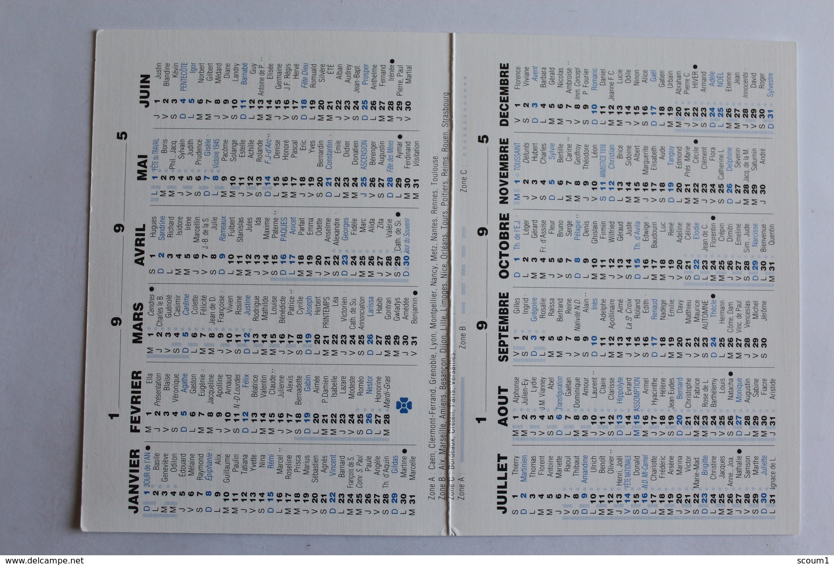 Petit Calendrier 1995   Paysage De Montagne - Kleinformat : 1991-00