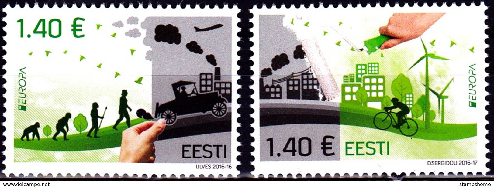 Europa Cept - 2016 - Estonia, Estland - (Think Green) ** MNH - 2016