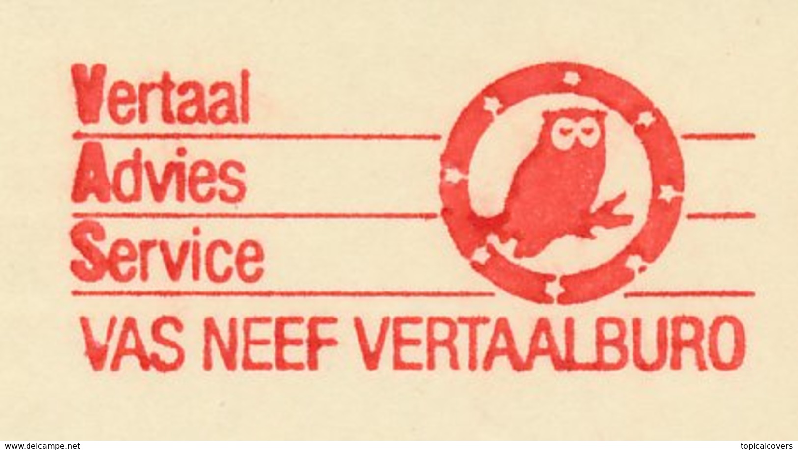 Meter Cut Netherlands 1985 Bird - Owl - Other & Unclassified