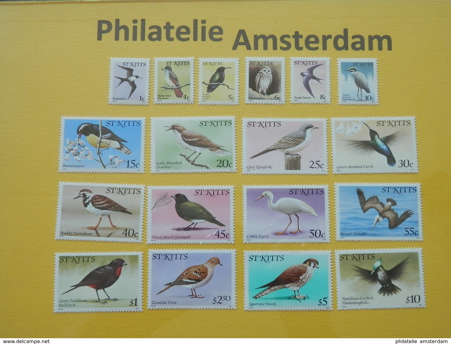 St Kitts 1982, FAUNA BIRDS OISEAUX VOGELS VÖGEL AVES: Mi 44-61, Type II, ** - Other & Unclassified
