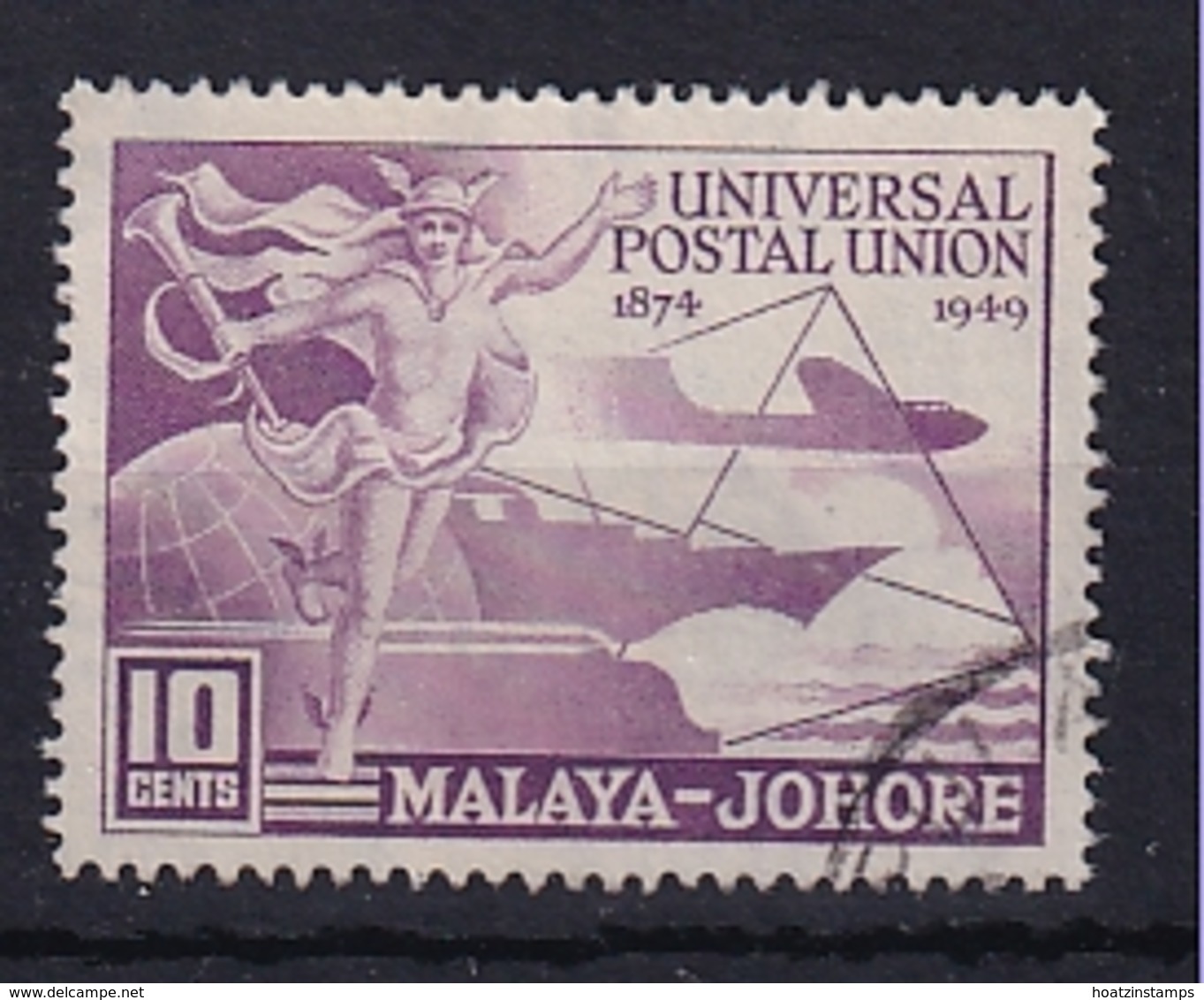 Malaya - Johore: 1949   U.P.U.  SG148    10c   Used - Johore