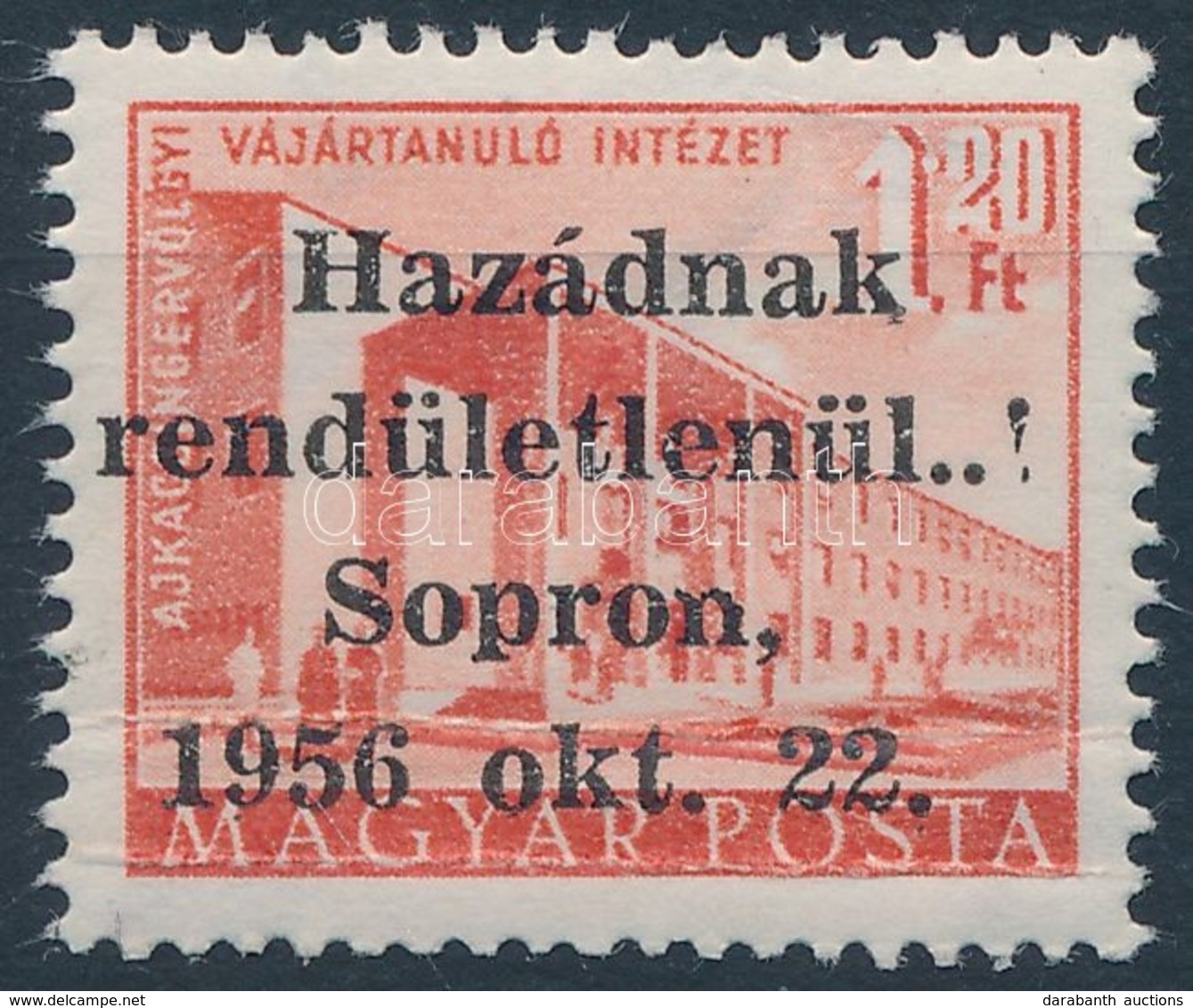 ** 1956 Soproni Kiadás 1,20Ft MB Garanciabélyegzéssel (70.000) (alul Hajtás / Folded Below) - Otros & Sin Clasificación