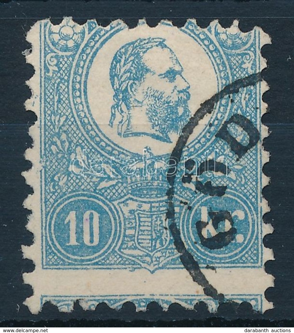 O 1871 Képbe Fogazott Kőnyomat 10kr (26.500) (enyhe Elvékonyodás / Thin Paper) - Autres & Non Classés