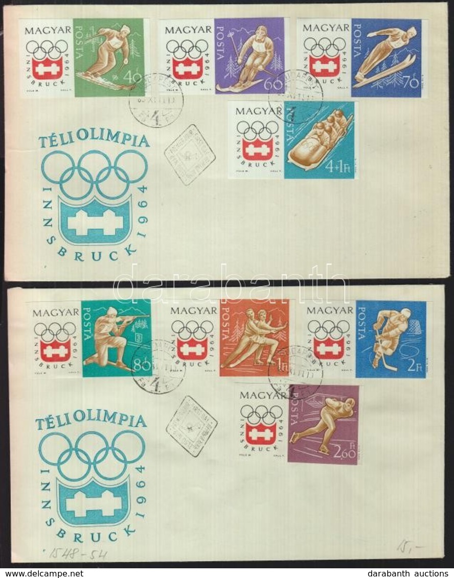 1963 Téli Olimpia (II.)- Innsbruck Vágott Sor 2db FDC-n (3.500) - Sonstige & Ohne Zuordnung