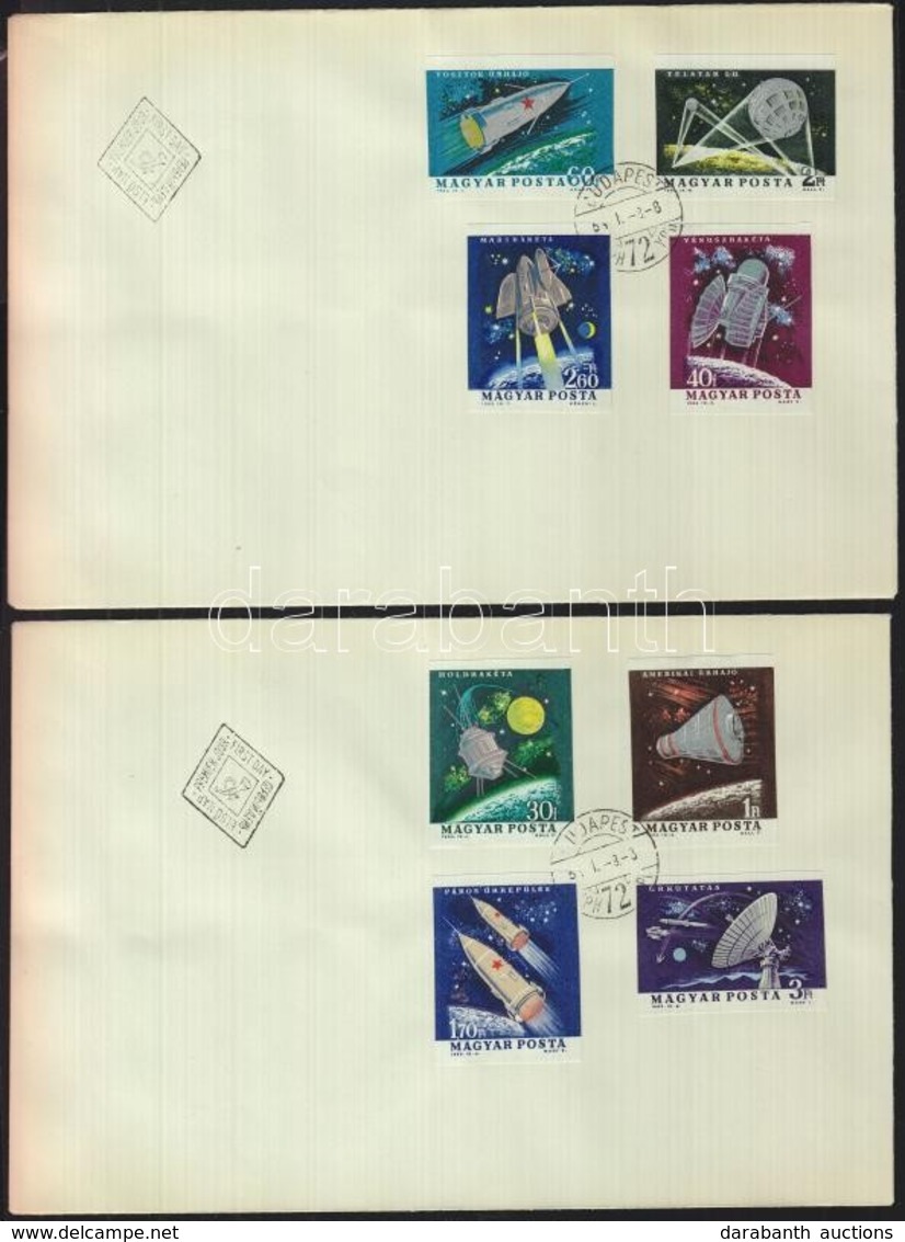 1964 Az űrkutatás Eredményei (I.) Vágott Sor 2db FDC-n (3.500) - Autres & Non Classés