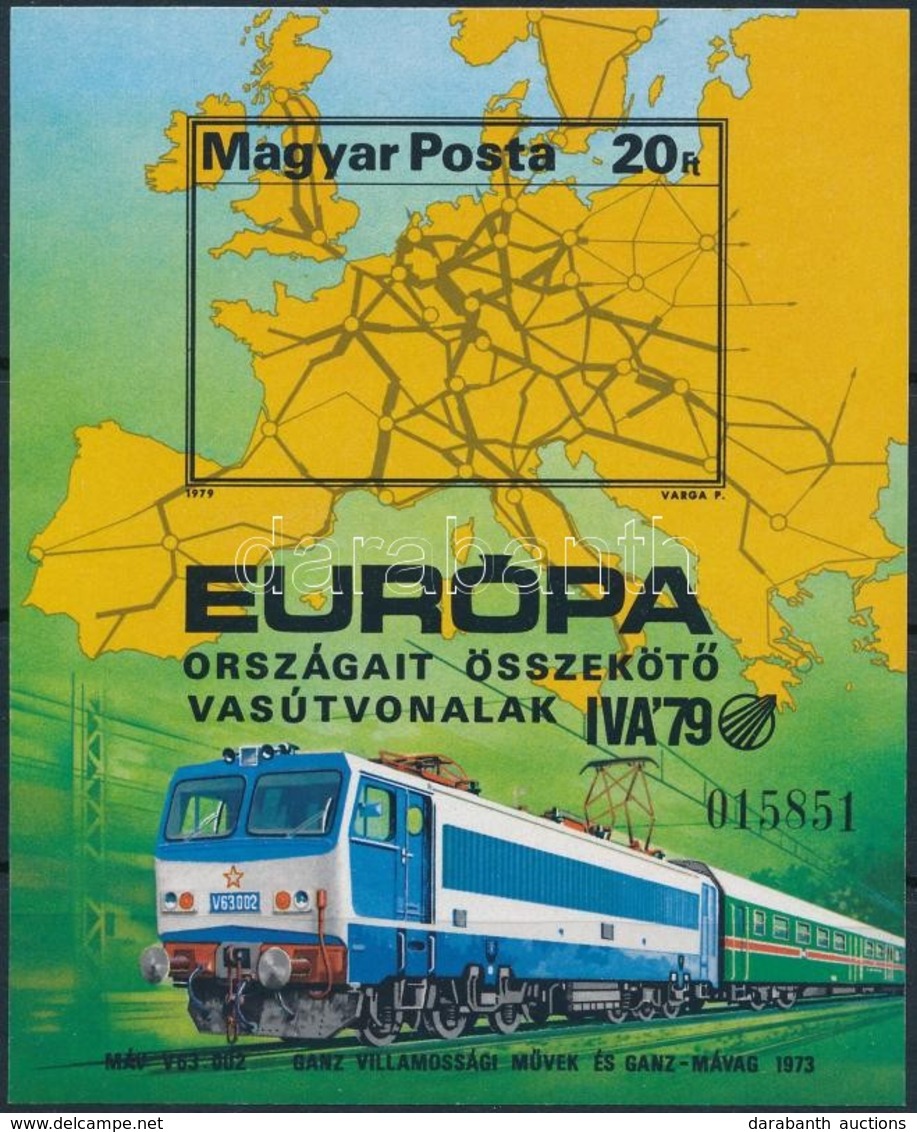 ** 1979 Európa Vasútjai Vágott Blokk (7.000) - Autres & Non Classés