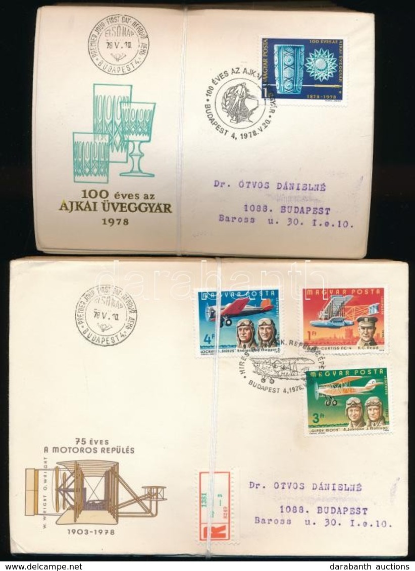 100 Db Magyar FDC Az 1970-es évek Végéről - Autres & Non Classés