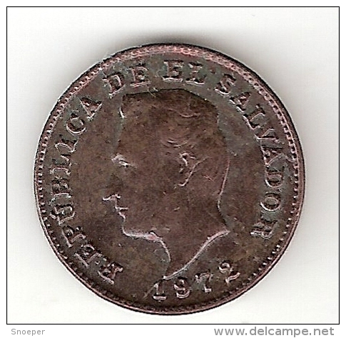 El Salvador 1 Cent 1972 Km 135.1   Unc !!!!!!!! - El Salvador