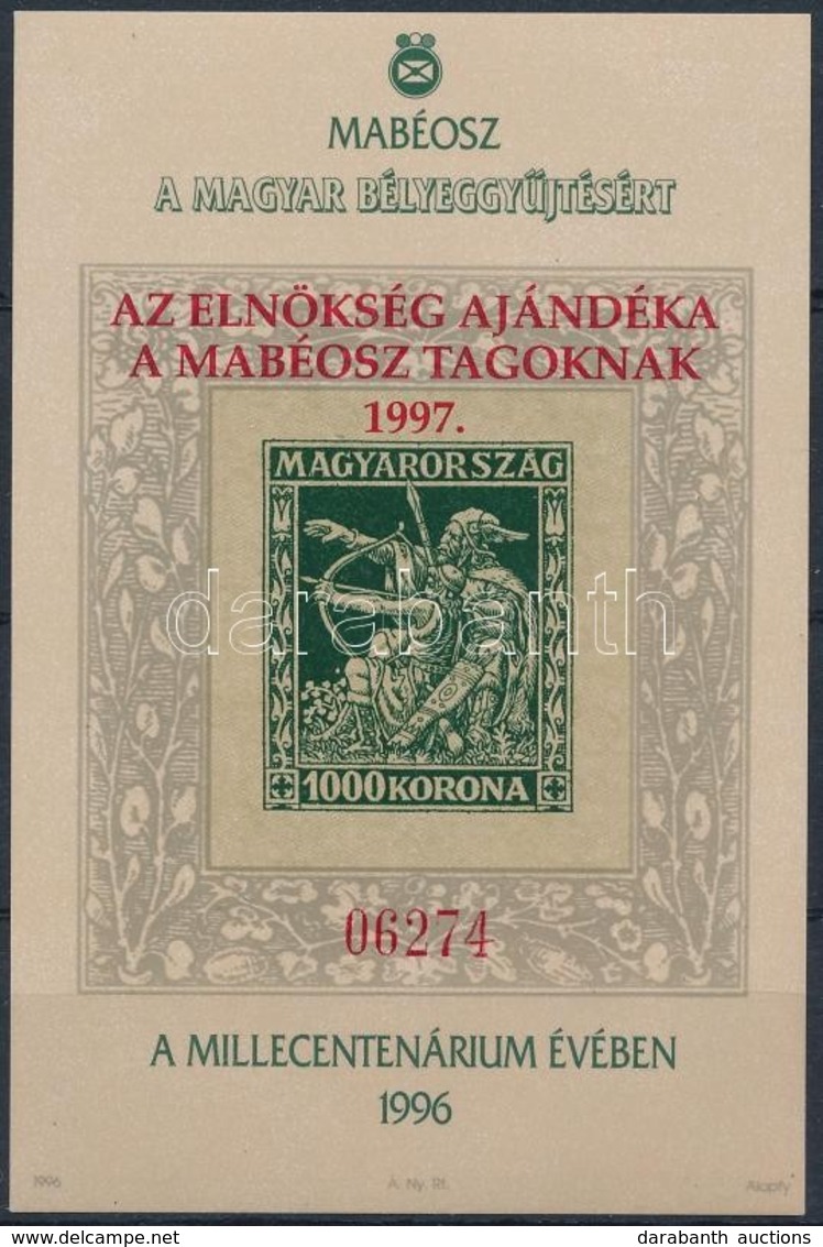 ** 1997/A15 Magyar Bélyeggyűjtésért A Millecentenárium évében Ajándék Emlékív - Autres & Non Classés