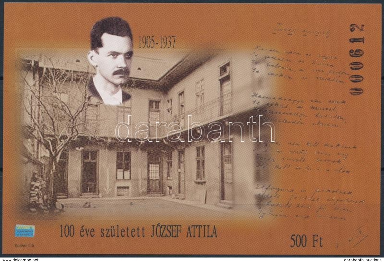 ** 2005/14 100 éve Született József Attila Emlékív - Autres & Non Classés
