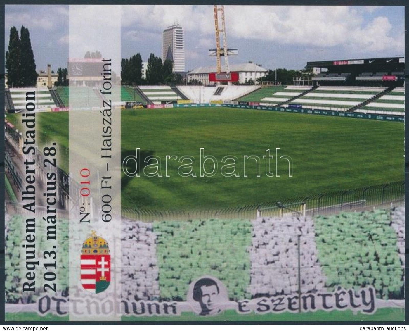 ** 2013 Requiem Albert Stadion Emlékív Piros Sorszámmal - Autres & Non Classés