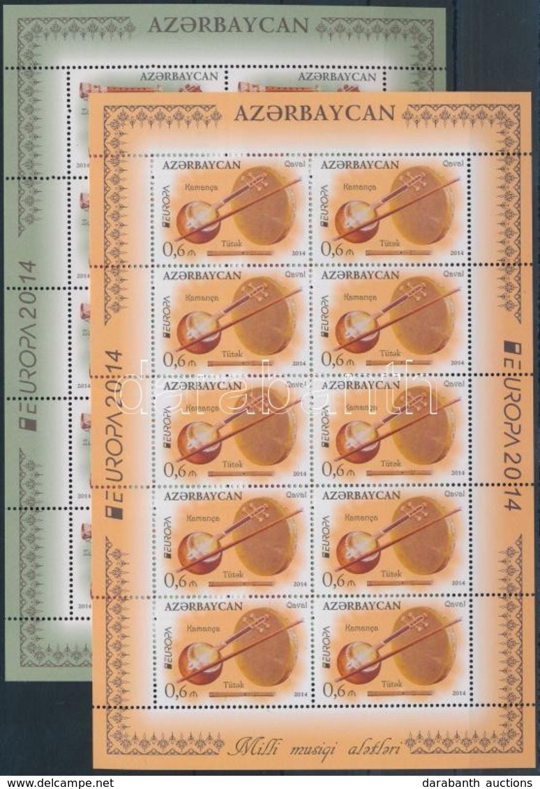 ** 2014 Europa CEPT Hangszerek Kisívpár Mi 1038-1039 - Autres & Non Classés