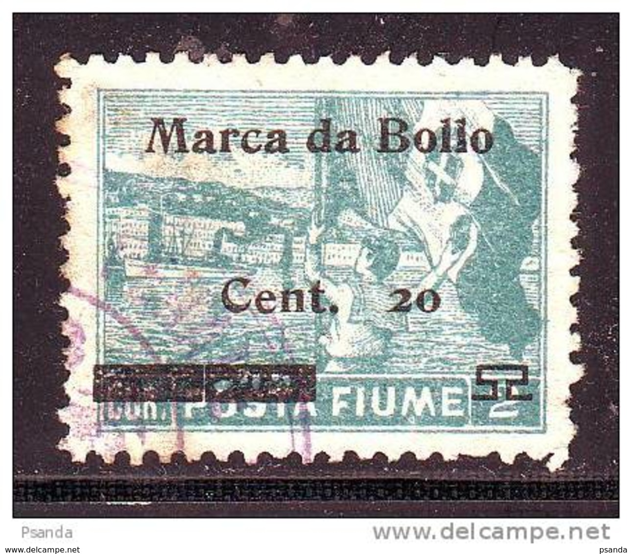 Fiume Marca Da Bollo Cor.2 Overprint Cent . 20 - Fiume