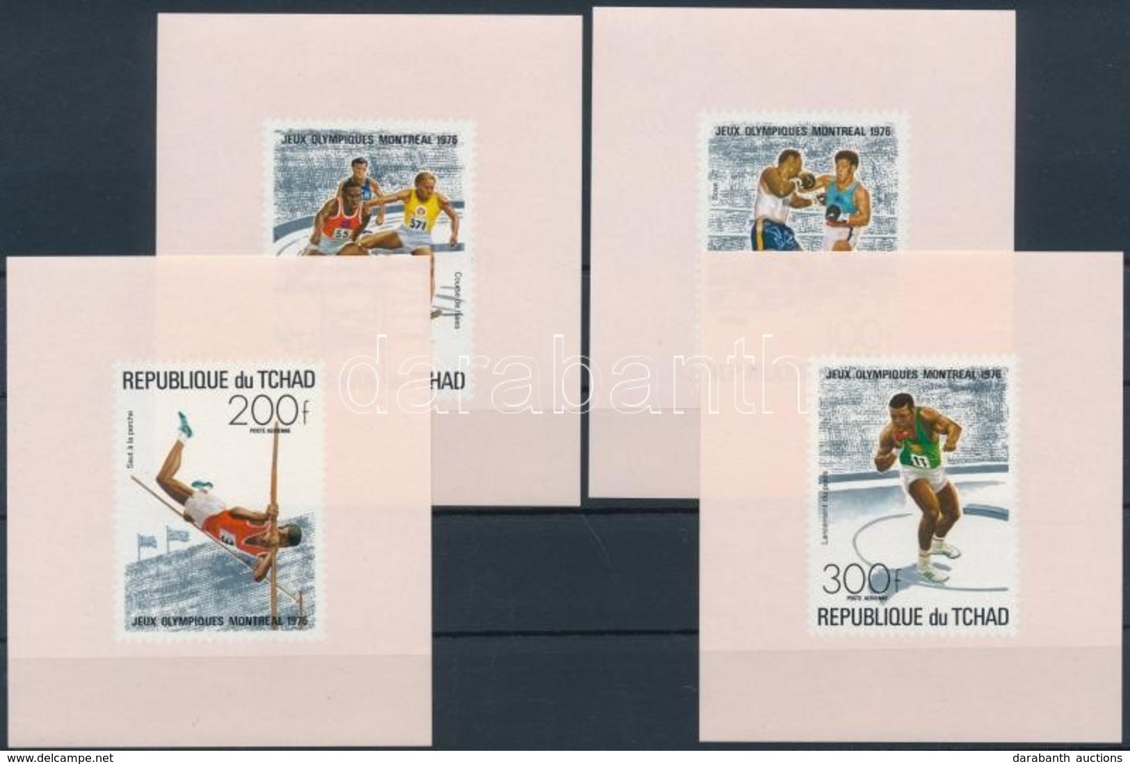 ** 1976 Nyári Olimpia Sor Vágott Blokkformában Mi 742-745 - Autres & Non Classés