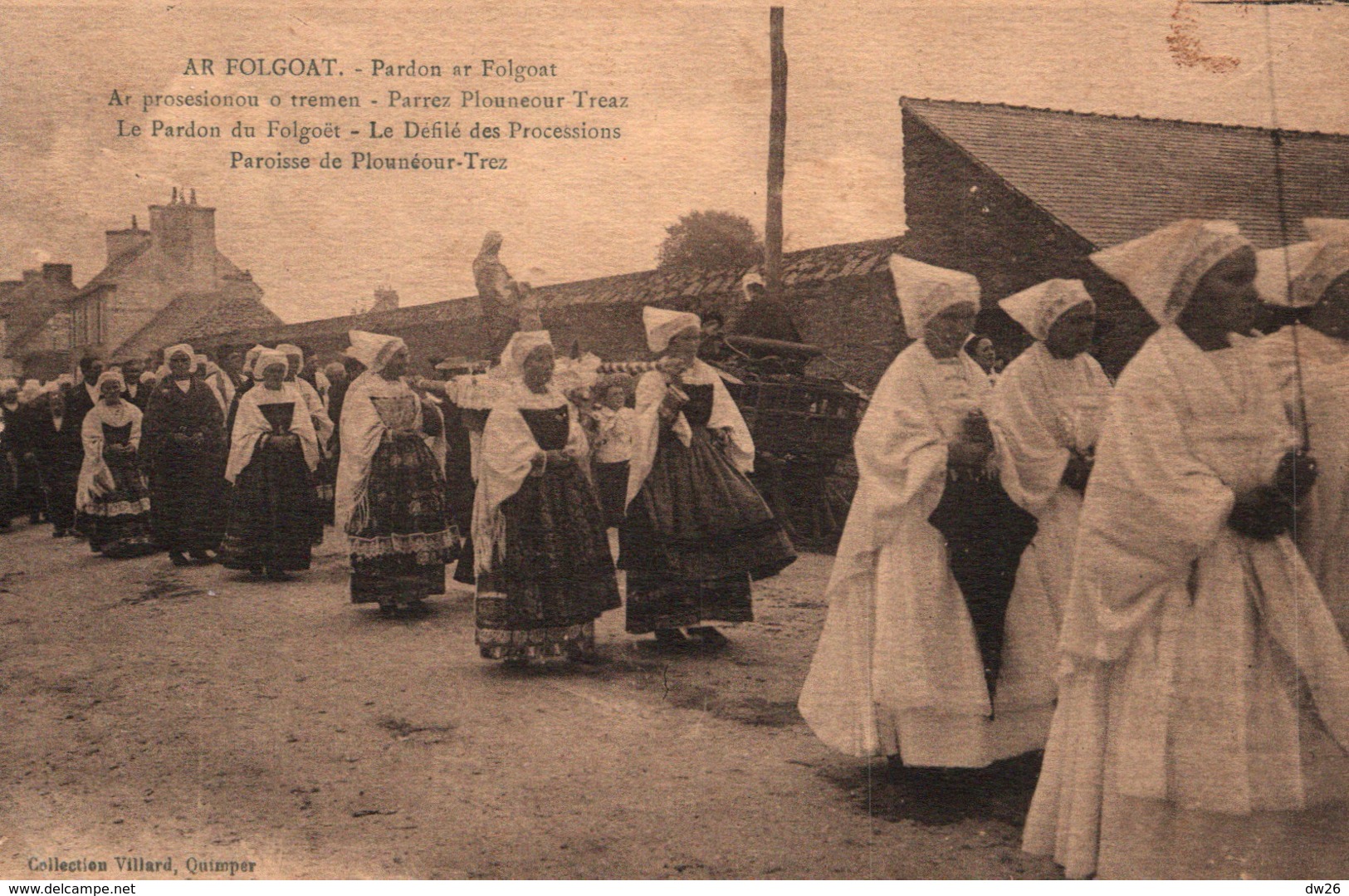 Paroisse De Plouéour-Trez (Finistère) Le Pardon De Folgoët, Le Défilé Des Processions - Collection Villard - Other & Unclassified