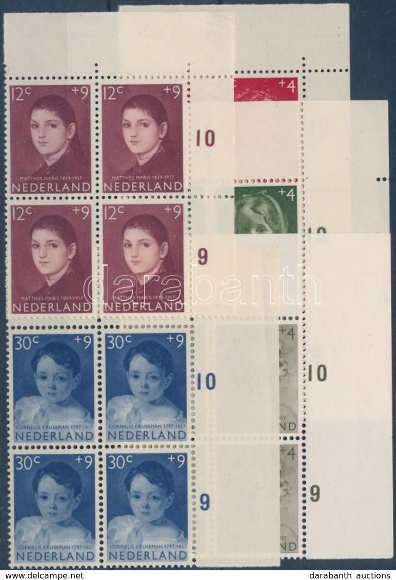 ** 1957 Gyerekek 5 ívsarki Négyestömb Mi 707-711 - Other & Unclassified