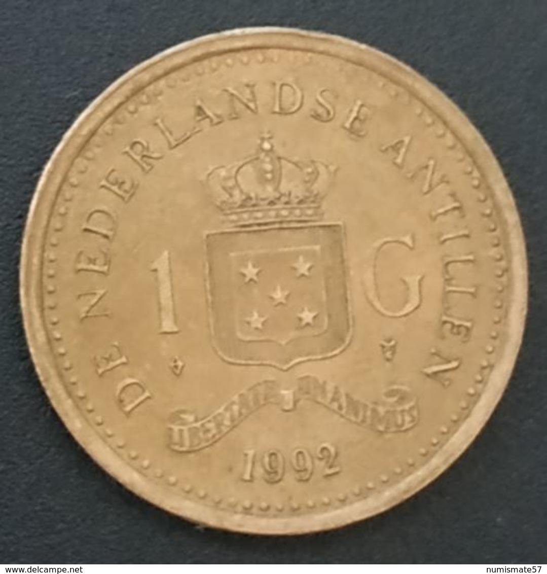 ANTILLES NEERLANDAISES - 1 GULDEN 1992 - Beatrix - KM 37 - NEDERLANDSE ANTILLEN - Antilles Néerlandaises