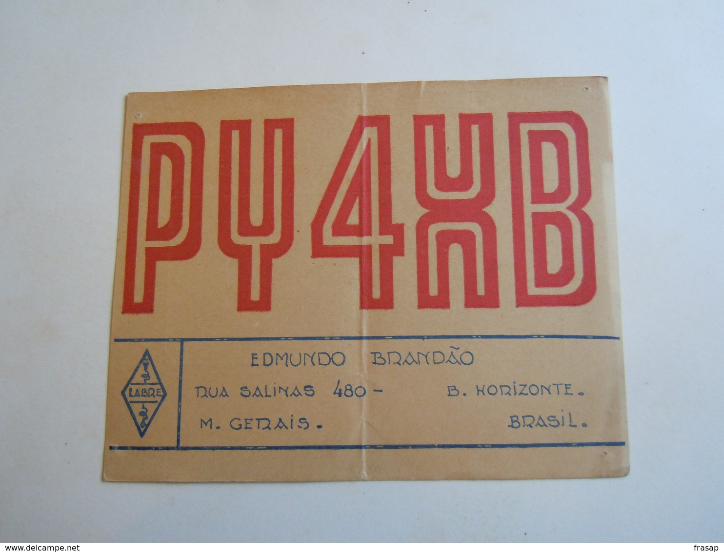 Cartolina Postale  QSL 1949  PY 4 XB BRASIL - Radio