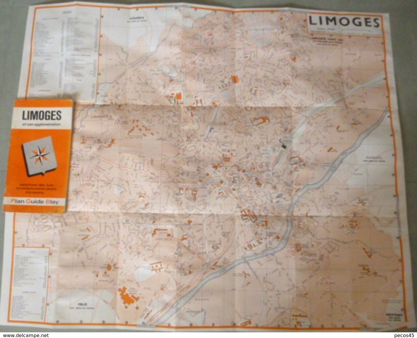 Plan-Guide BLAY  : LIMOGES 1976. - Cartes Topographiques