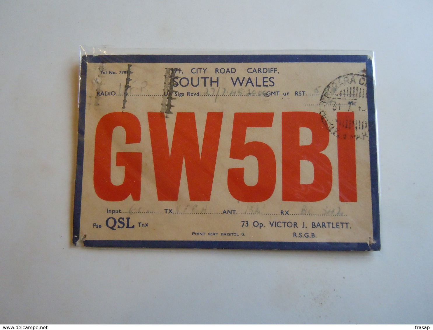 Cartolina Postale  QSL 1948  GW5BI INGHILTERRA - Radio