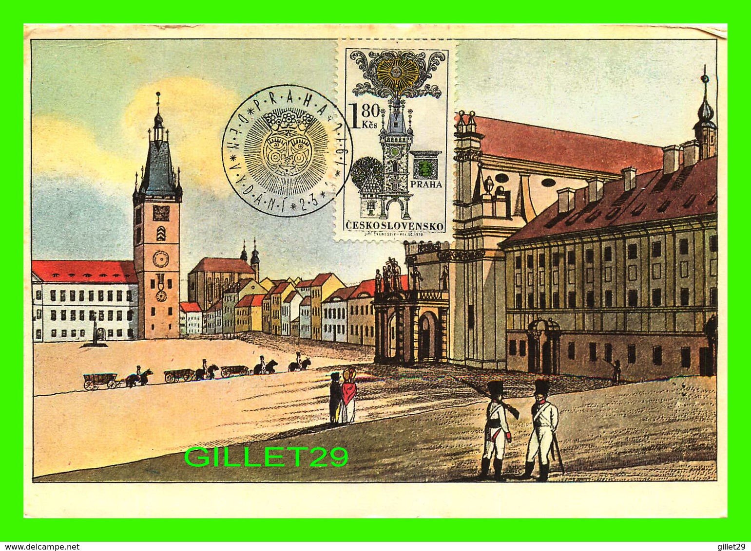 CARTE MAXIMUM - TCHÉCOSLOVAQUIE 1970 - A. GUSTAV - J. BERKA, DOBYTCI TRH 1818 - - Sonstige & Ohne Zuordnung