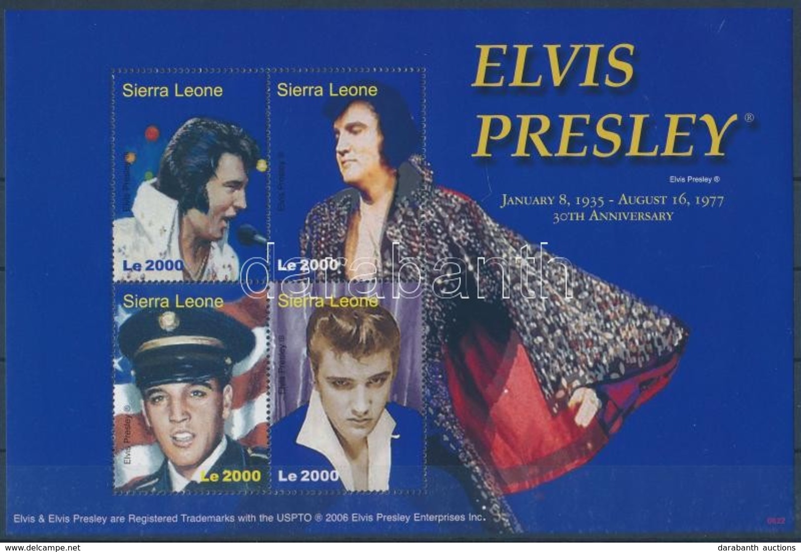 ** 2006 Elvis Presley Kisív Mi 4947-4950 - Autres & Non Classés